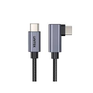 Kabel USB-C -> USB-C kątowy 1,0m PD 100W Unitek C14123BK-1M